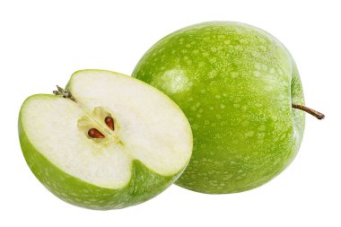 beyaz arkaplanda elma