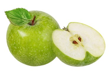 beyaz arkaplanda elma