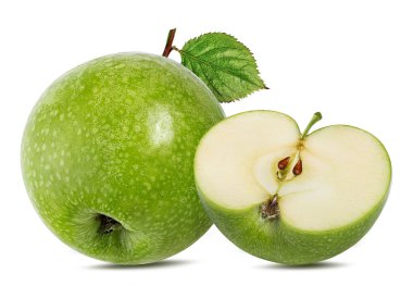 beyaz arkaplanda elma