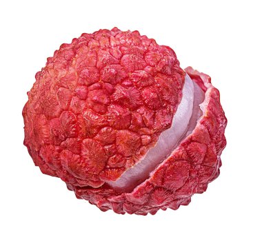 Lychee beyaz arkaplanda izole edildi