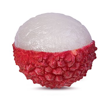 Lychee beyaz arkaplanda izole edildi