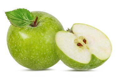 beyaz arkaplanda elma