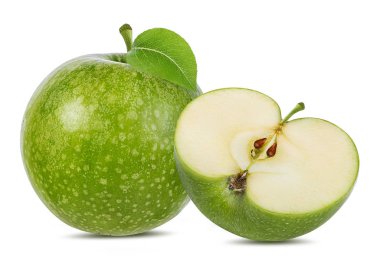 beyaz arkaplanda elma