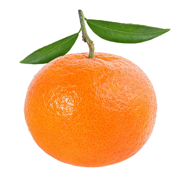 Tangerine Mandarijn Vruchten Geïsoleerd Witte Achtergrond — Stockfoto