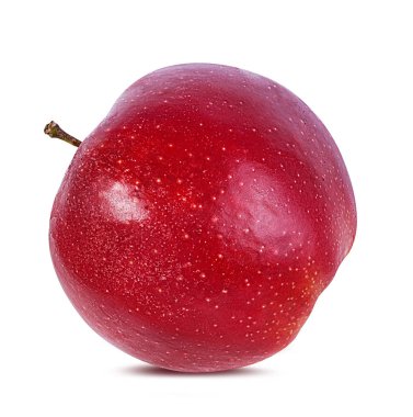 beyaz arkaplanda elma