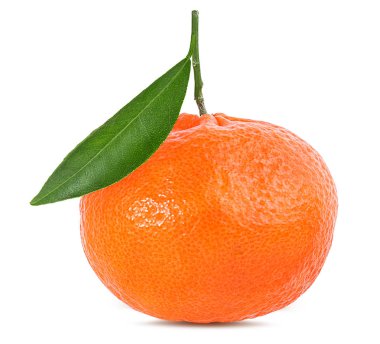 Mandalina ya da mandalina meyvesi beyaz arkaplanda izole