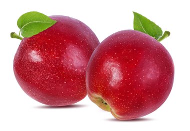 beyaz arkaplanda elma