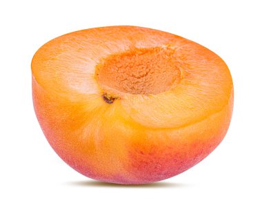 Kayısı beyaz arkaplanda izole edildi