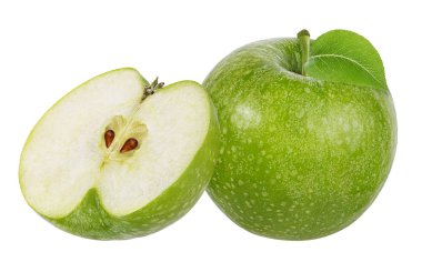 beyaz arkaplanda elma