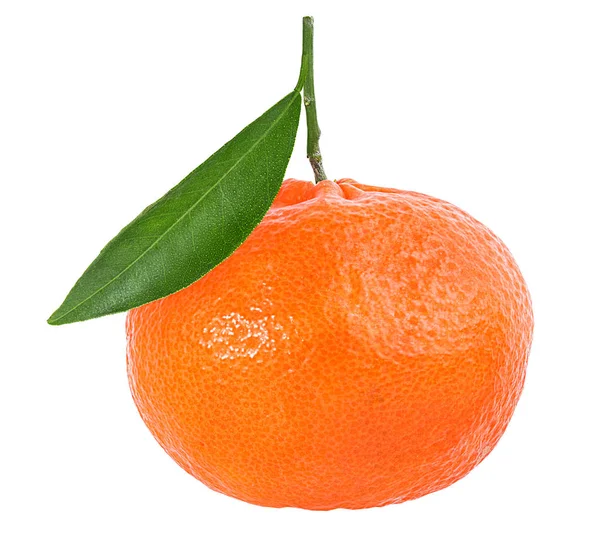 Tangerine Mandarine Isolée Sur Fond Blanc — Photo