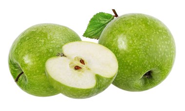 beyaz arkaplanda elma