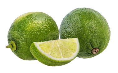 beyaz arkaplanda izole kireç