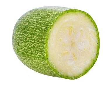 Beyaz arkaplanda taze sebze iliği izole edildi