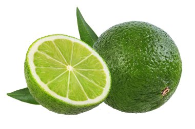 beyaz arkaplanda izole kireç