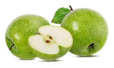 beyaz arkaplanda elma