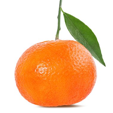 Mandalina ya da mandalina meyvesi beyaz arkaplanda izole