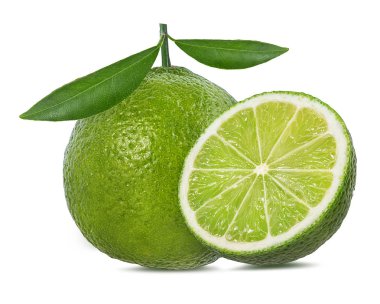 beyaz arkaplanda izole kireç