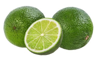 beyaz arkaplanda izole kireç