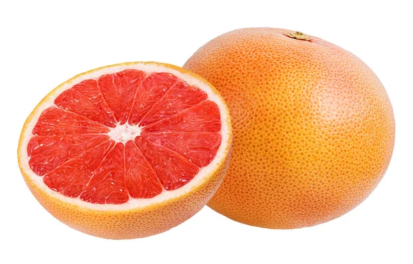 Fehér Alapon Izolált Grapefruit — Stock Fotó