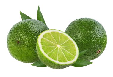 beyaz arkaplanda izole kireç