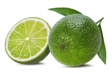 beyaz arkaplanda izole kireç