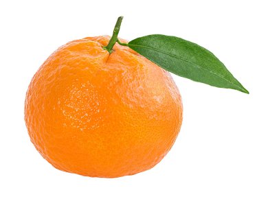 Mandalina ya da mandalina meyvesi beyaz arkaplanda izole
