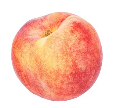 Beyaz arkaplanda şeftali izole