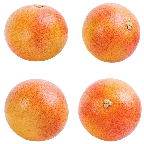 Fehér Alapon Izolált Grapefruit — Stock Fotó