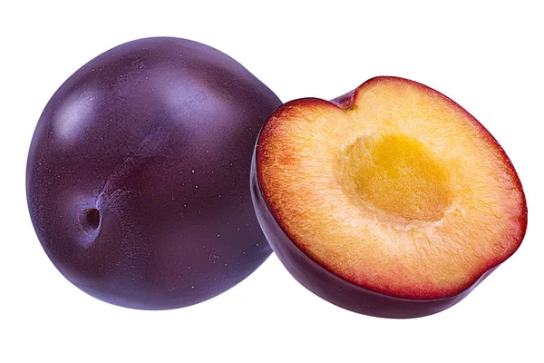 Plum White Background — Stock Photo, Image