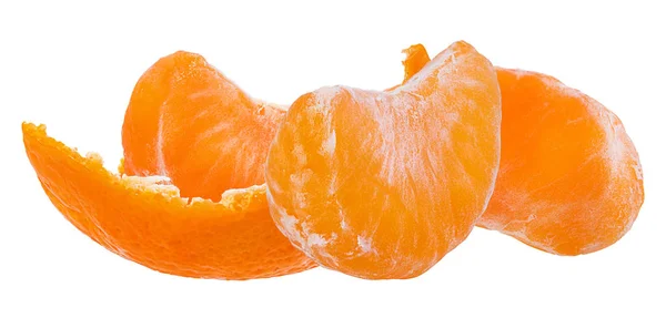 Fehér Alapon Izolált Mandarin Vagy Mandarin Gyümölcs — Stock Fotó