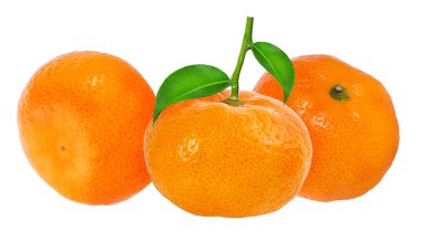 Mandalina ya da mandalina meyvesi beyaz arkaplanda izole