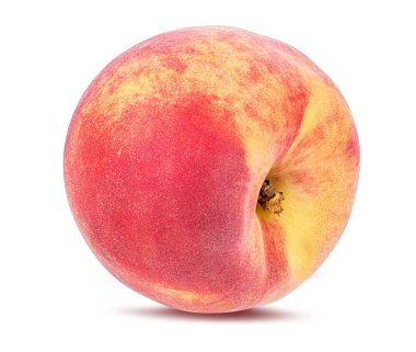 Beyaz arkaplanda şeftali izole