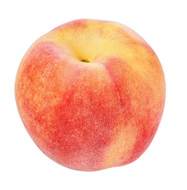 Beyaz arkaplanda şeftali izole