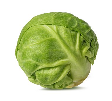 Beyaz arkaplanda Brüksel lahanası