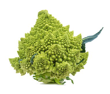  Kırpma yolu ile beyaz arka plan üzerinde izole Roma karnabahar