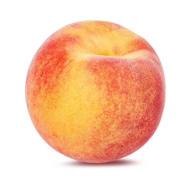 Beyaz arkaplanda şeftali izole