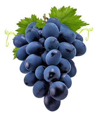 Beyaz arkaplanda izole edilmiş taze üzümler