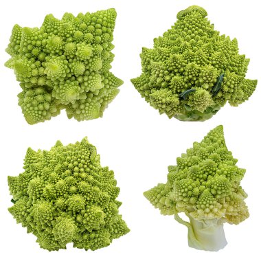  Kırpma yolu ile beyaz arka plan üzerinde izole Roma karnabahar