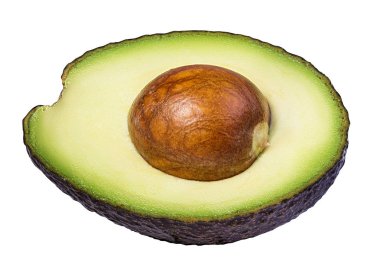 Kırpma yolu ile beyaz arka plan üzerinde izole taze avokado meyve