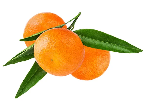 Fehér Alapon Izolált Mandarin Vagy Mandarin Gyümölcs — Stock Fotó