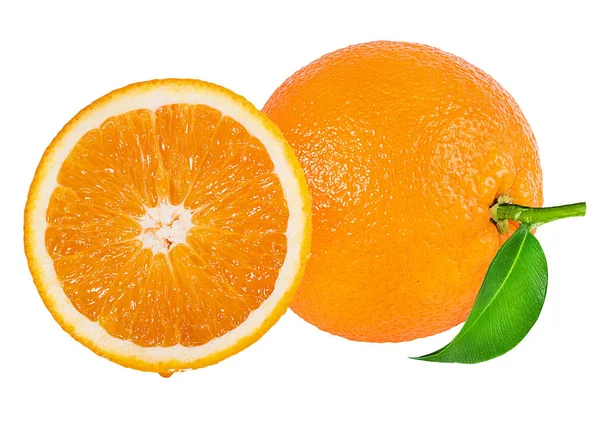 Zralé Oranžové Izolované Bílém Pozadí — Stock fotografie