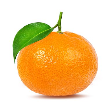 Mandalina ya da mandalina meyvesi beyaz arkaplanda izole