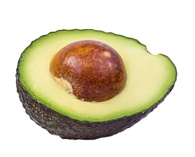 Kırpma yolu ile beyaz arka plan üzerinde izole taze avokado meyve