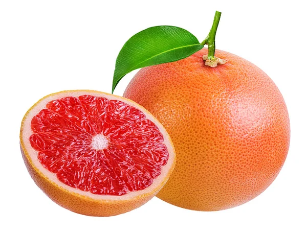 Grapefruit Izolované Bílém Pozadí — Stock fotografie