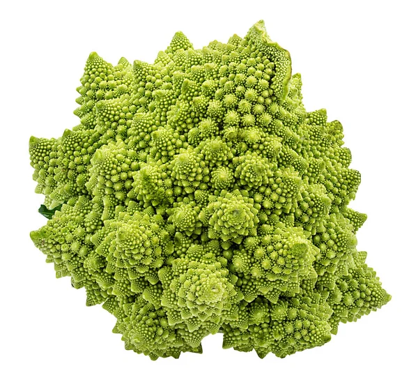 Roman Cauliflower Isolated White Background Clipping Path — Stock Photo, Image