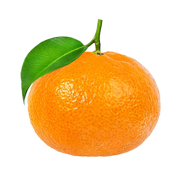 Tangerine Mandarijn Vruchten Geïsoleerd Witte Achtergrond — Stockfoto