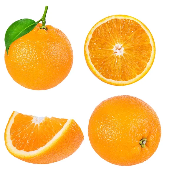 Reife Orange Isoliert Auf Weißem Hintergrund — Stockfoto
