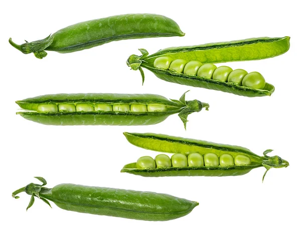 Guisantes Aislados Sobre Fondo Blanco — Foto de Stock