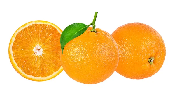 Ripe Orange Isolated White Background — Stock Photo, Image