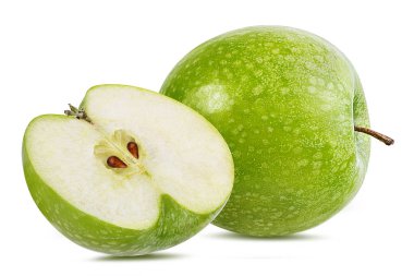 beyaz arkaplanda elma